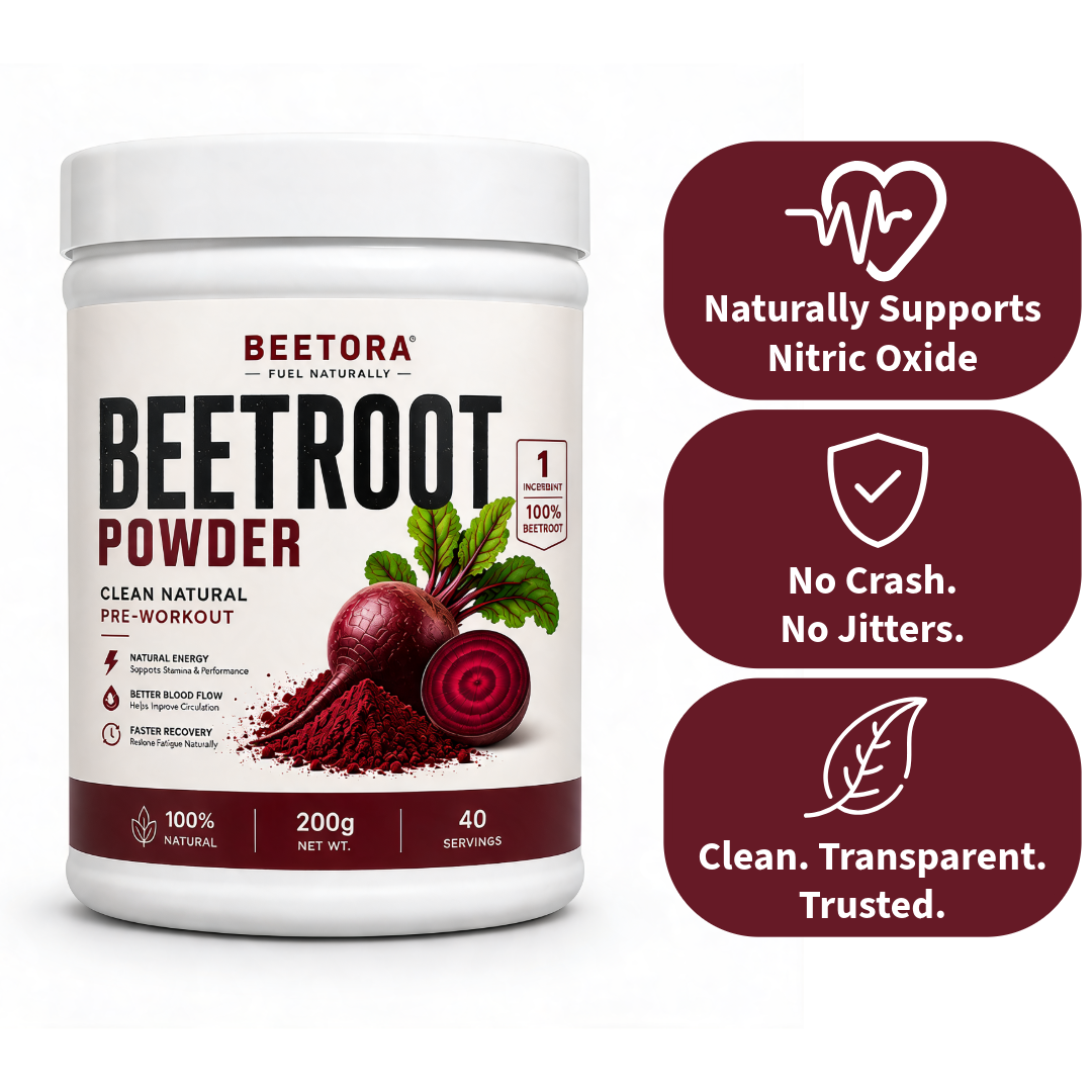 BEETORA Natural Beetroot Pre-Workout Powder