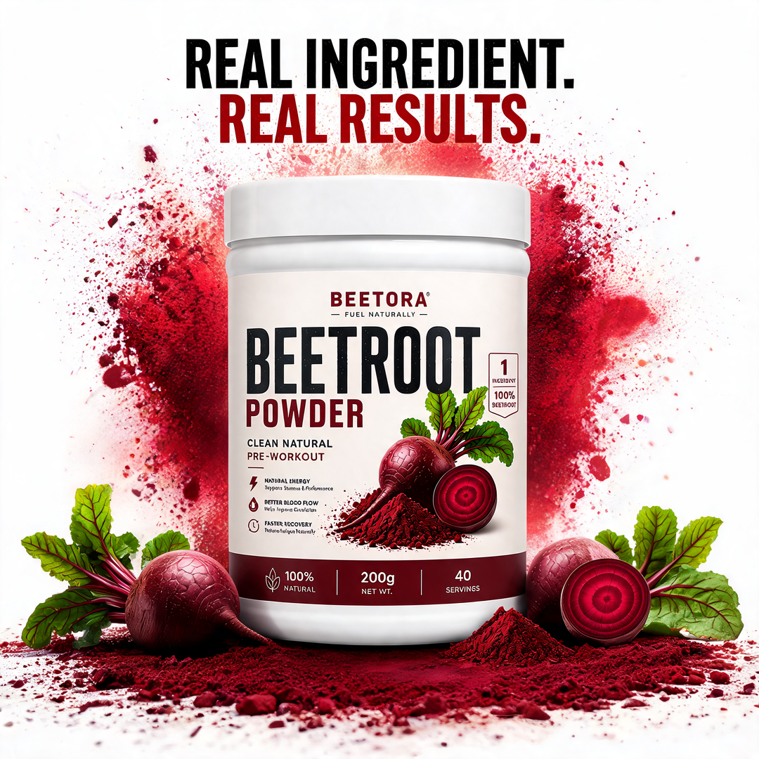 BEETORA Natural Beetroot Pre-Workout Powder